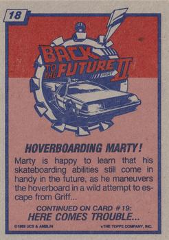 1989 Topps Back to the Future Part II #18 Hoverboarding Marty! Back