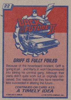 1989 Topps Back to the Future Part II #22 Griff Is Fully Foiled Back