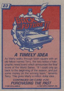 1989 Topps Back to the Future Part II #23 A Timely Idea Back