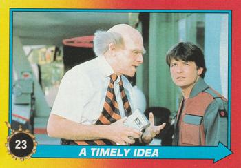 1989 Topps Back to the Future Part II #23 A Timely Idea Front