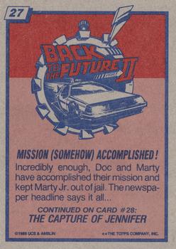 1989 Topps Back to the Future Part II #27 Mission (Somehow) Accomplished! Back