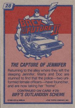 1989 Topps Back to the Future Part II #28 The Capture of Jennifer Back
