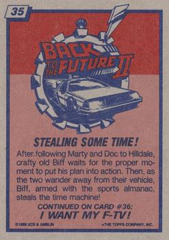1989 Topps Back to the Future Part II #35 Stealing Some Time! Back