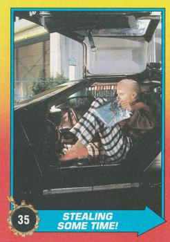 1989 Topps Back to the Future Part II #35 Stealing Some Time! Front