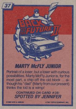 1989 Topps Back to the Future Part II #37 Marty McFly Junior Back