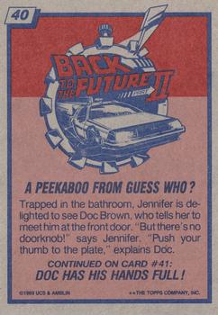 1989 Topps Back to the Future Part II #40 A Peekaboo from Guess Who? Back