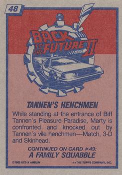 1989 Topps Back to the Future Part II #48 Tannen's Henchmen Back