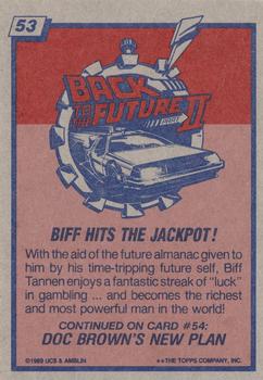 1989 Topps Back to the Future Part II #53 Biff Hits the Jackpot! Back