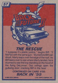 1989 Topps Back to the Future Part II #57 The Rescue Back
