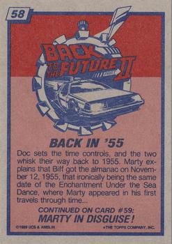 1989 Topps Back to the Future Part II #58 Back in '55 Back