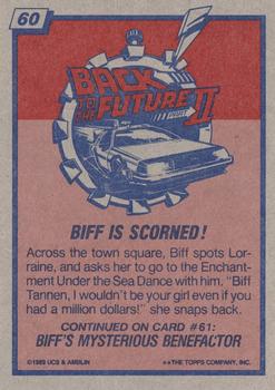 1989 Topps Back to the Future Part II #60 Biff Is Scorned! Back