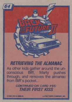 1989 Topps Back to the Future Part II #64 Retrieving the Almanac Back