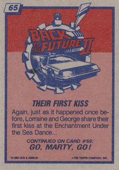 1989 Topps Back to the Future Part II #65 Their First Kiss Back
