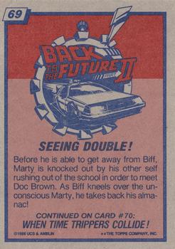 1989 Topps Back to the Future Part II #69 Seeing Double! Back