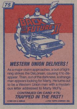 1989 Topps Back to the Future Part II #75 Western Union Delivers! Back