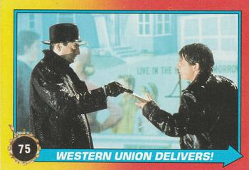 1989 Topps Back to the Future Part II #75 Western Union Delivers! Front