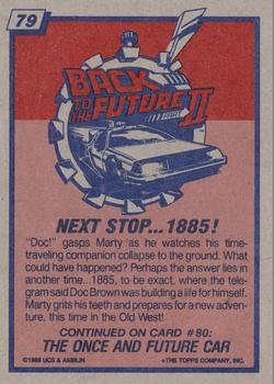 1989 Topps Back to the Future Part II #79 Next Stop ... 1885! Back