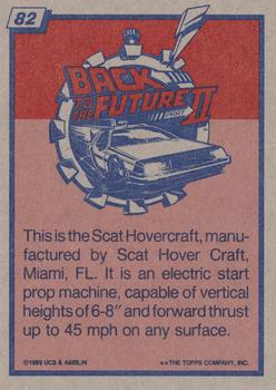 1989 Topps Back to the Future Part II #82 Scat Hovercraft Back
