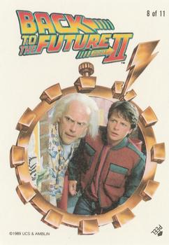 1989 Topps Back to the Future Part II - Stickers #8 Puzzle 2nd row left Front