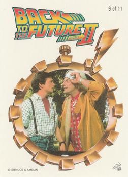1989 Topps Back to the Future Part II - Stickers #9 Puzzle 3rd row right Front