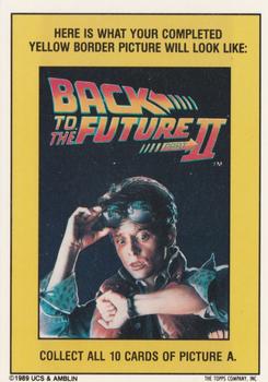 1989 Topps Back to the Future Part II - Stickers #11 Completed puzzle Back