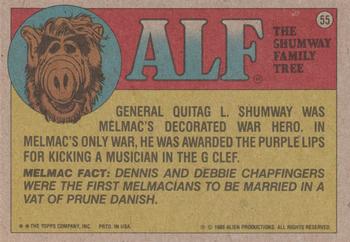 1988 Topps ALF 2nd Series #55 I knew I had fans ... but not these kinds of fans! Back