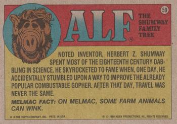 1988 Topps ALF 2nd Series #59 I ate the phone? Well, that explains this ringing sensation in my head! Back