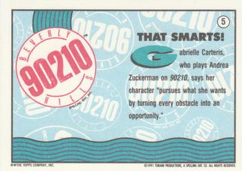 1991 Topps Beverly Hills 90210 #5 That Smarts! Back