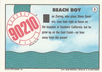 1991 Topps Beverly Hills 90210 #6 Beach Boy Back