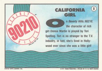 1991 Topps Beverly Hills 90210 #8 California Girl Back