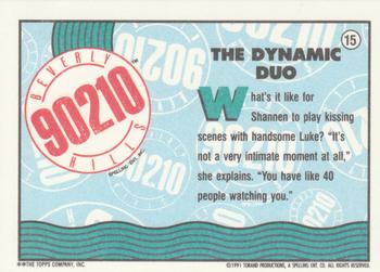 1991 Topps Beverly Hills 90210 #15 The Dynamic Duo Back