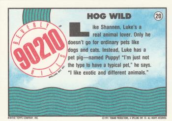 1991 Topps Beverly Hills 90210 #20 Hog Wild Back