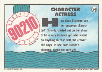 1991 Topps Beverly Hills 90210 #24 Character Actress Back