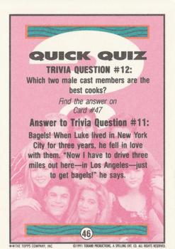1991 Topps Beverly Hills 90210 #46 Trivia Question #12 Back