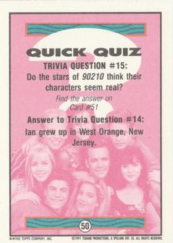 1991 Topps Beverly Hills 90210 #50 Trivia Question #15 Back