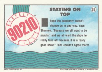 1991 Topps Beverly Hills 90210 #88 Staying on Top Back