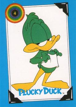 1991 Topps Tiny Toon Adventures #4 Plucky Duck Front