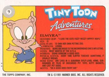 1991 Topps Tiny Toon Adventures #9 Elmyra Back