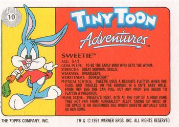 1991 Topps Tiny Toon Adventures #10 Sweetie Back