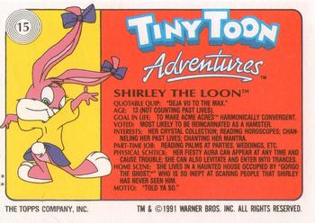 1991 Topps Tiny Toon Adventures #15 Shirley the Loon Back