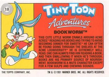 1991 Topps Tiny Toon Adventures #18 Bookworm Back