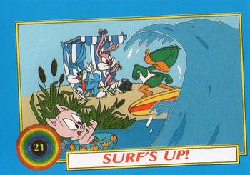 1991 Topps Tiny Toon Adventures #21 Surf's Up! Front