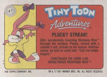 1991 Topps Tiny Toon Adventures #47 Plucky Streak! Back
