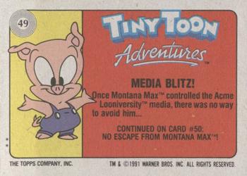 1991 Topps Tiny Toon Adventures #49 Media Blitz! Back