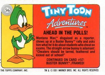 1991 Topps Tiny Toon Adventures #56 Ahead in the Polls! Back