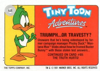 1991 Topps Tiny Toon Adventures #68 Triumph ... or Travesty! Back