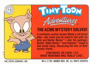 1991 Topps Tiny Toon Adventures #73 The Acme Mystery Solved! Back