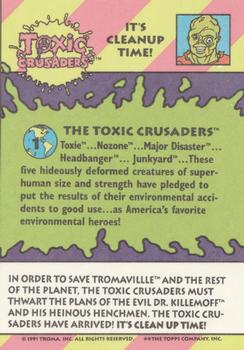1991 Topps Toxic Crusaders #1 The Toxic Crusaders Back