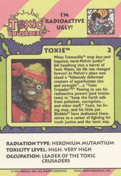 1991 Topps Toxic Crusaders #2 Toxie Back