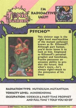 1991 Topps Toxic Crusaders #8 Psycho Back